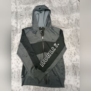 Hurley Gray and Black Zip-Up Hoodie